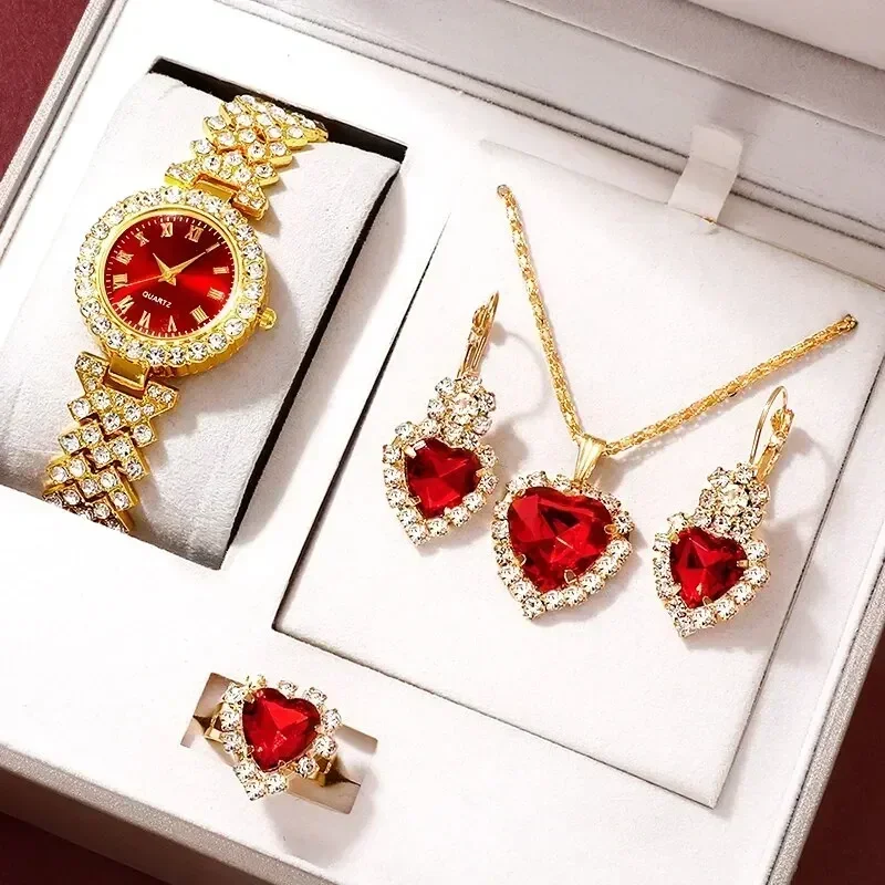 Mystery Jewelry Jar Watches - مجموعة مجوهرات ذهبية للنساء ، ساعة