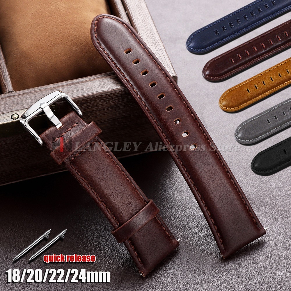 Daniel Wellington Watches & Jewelry Online Store - حزام ساعة من الجلد الطبيعي سريع