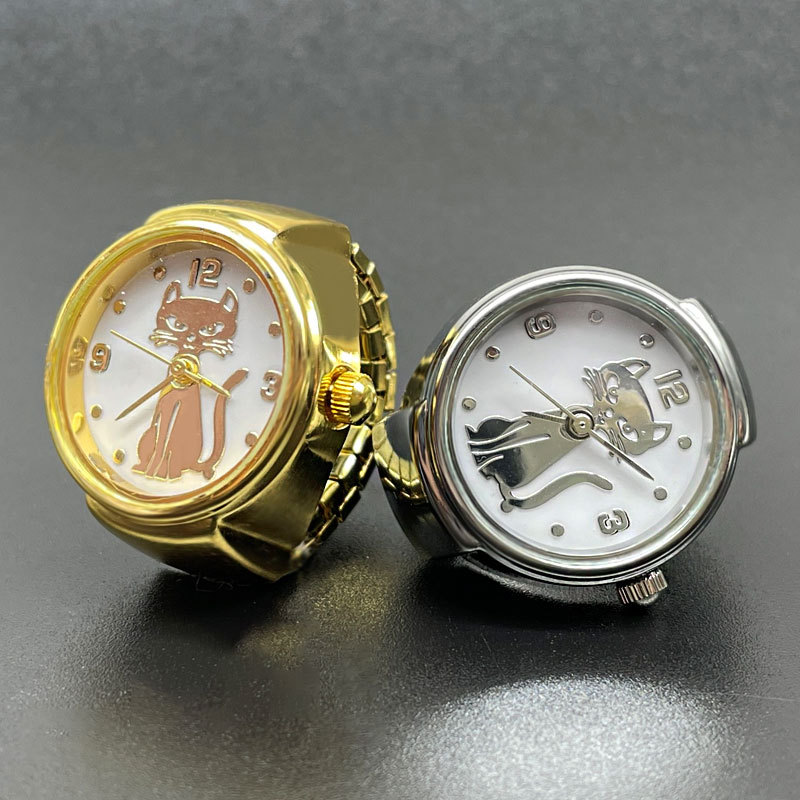 Vintage Jewelry Watches Women - WLP-pانك ساعة كوارتز بقرص قط للرجال