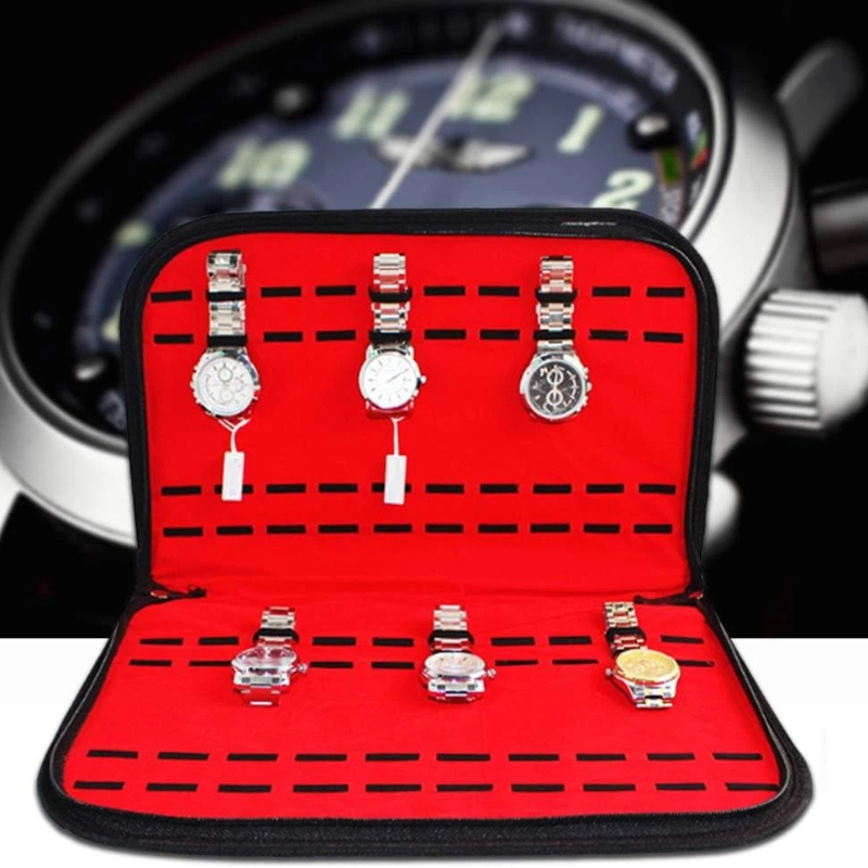 Jewelry Organizer Watches - حقيبة تخزين ساعات بـ 20 فتحة،