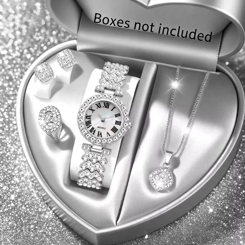 5 قطع من مجموعة ساعات نسائية ف - مراجعة Jewelry Watches Luxury وسعره