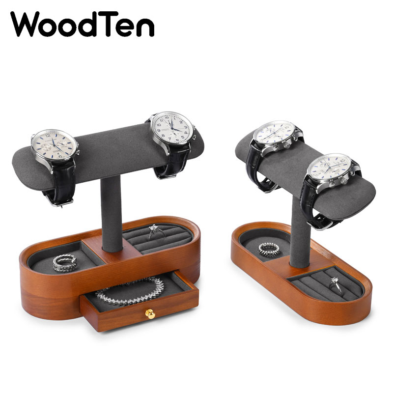 حامل عرض ساعات خشبي مع درج، من - مراجعة Jewelry Organizer Watches وسعره