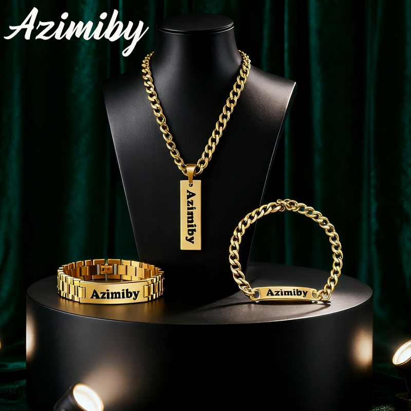 Azimiby اسم قابل للتخصيص كلاسي - مراجعة Engraved Name Necklace وسعره