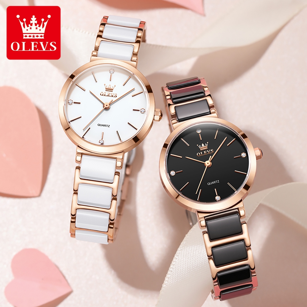 OLEVS ساعة نسائية 5877 ساعة كو - مراجعة Jewelry With Watches وسعره
