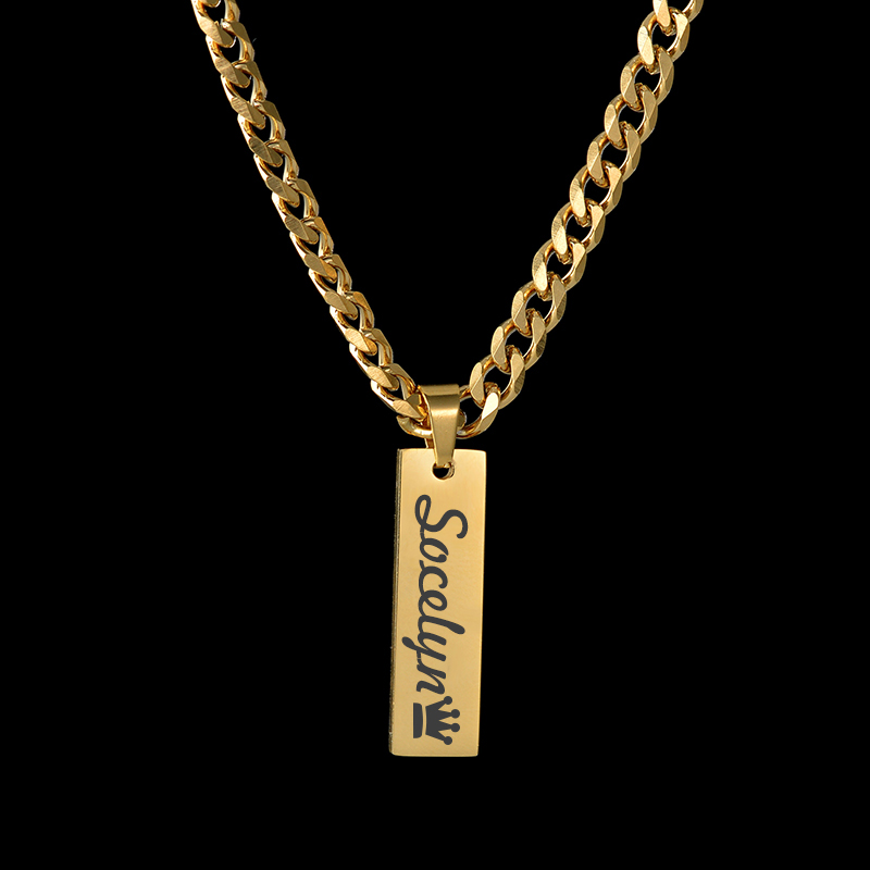 Goxijite مخصص محفورة اسم قلادة - مراجعة Engraved Name Necklace وسعره
