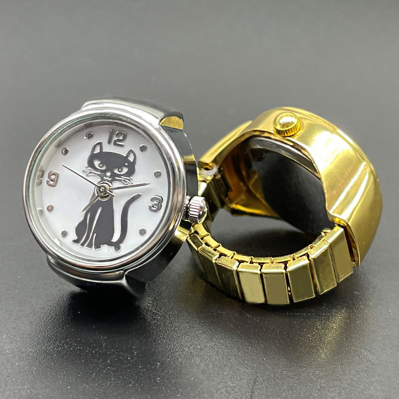 WLP-pانك ساعة كوارتز بقرص قط ل - مراجعة Vintage Jewelry Watches Women وسعره