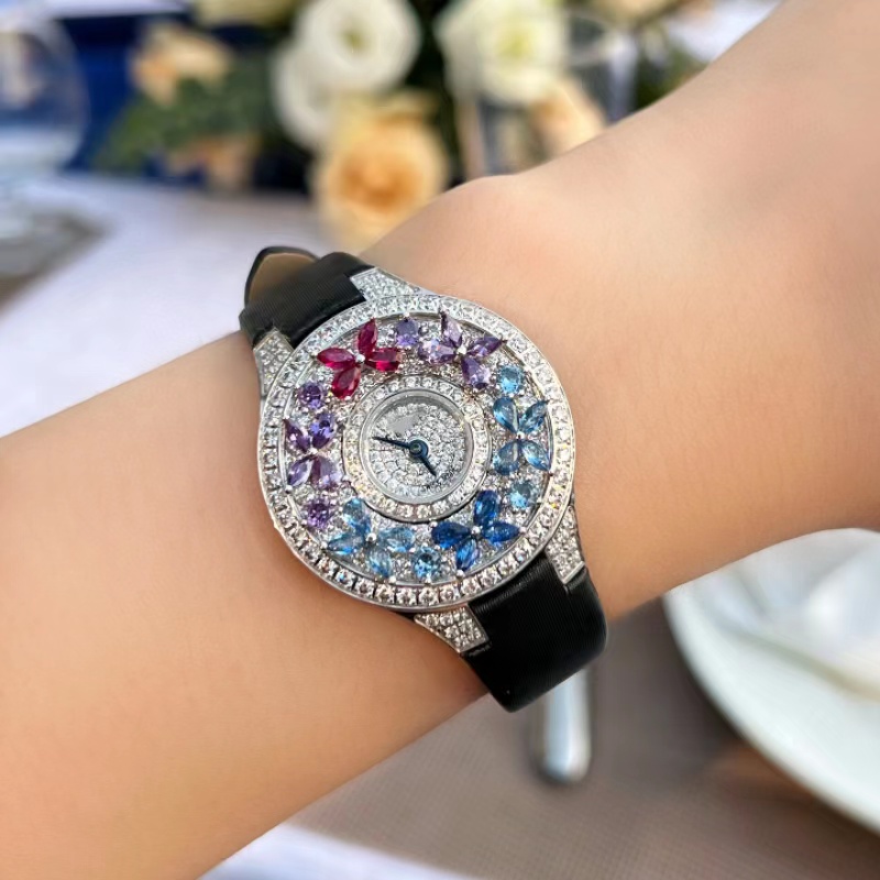 ساعة يد نسائية فاخرة وملونة، س - مراجعة Jewels In Quartz Watches وسعره